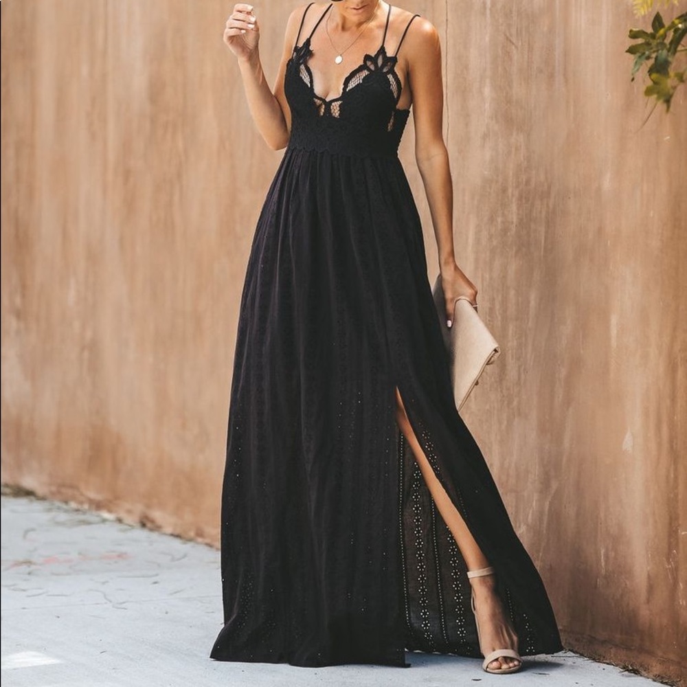 Vici Essence of Beauty Cotton Pocketed Maxi Dress